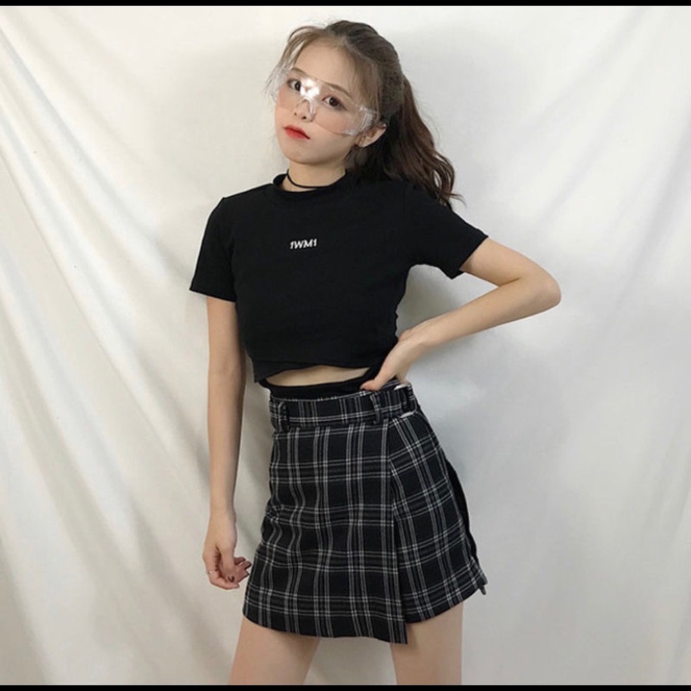 Plaid skort